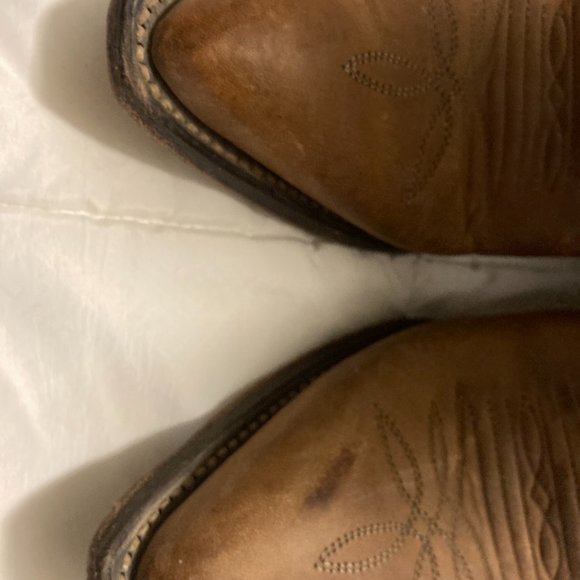 Vintage Justin Brown Oiled Leather Cowboy Boots L4935 - Women’s Size 7C - Picture 7 of 10